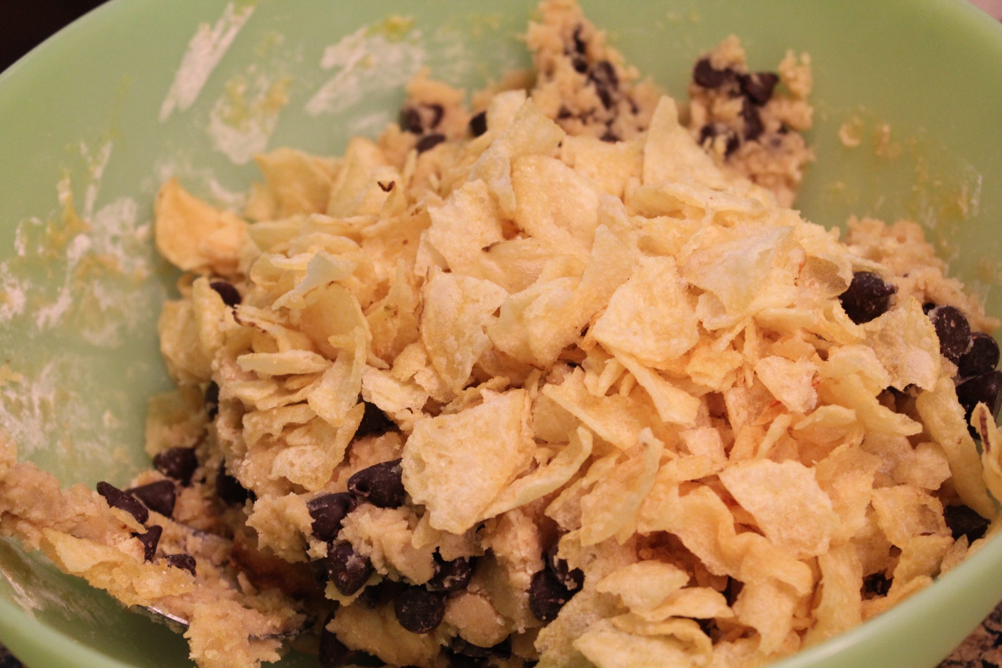 I made my potato chips pieces this size. Again, make them smaller if you'd like.