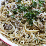 Linguine with Mushrooms and Clam Sauce