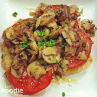 Open-Faced Mushroom, Tomato & Manchego Panini