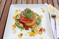 Tomato Tower Salad with Corn, Avocado & Bacon