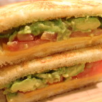 Stacked Grilled Cheese Sandwich with Guacamole