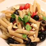 Penne Pasta with Olives and Sugar Plum Tomatoes