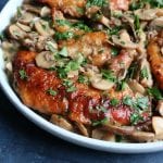 Chicken Marsala! Delicious, so flavorful and easy to make! You will love this thick and creamy mushroom sauce! Learn how to make this restaurant favorite in your very own kitchen!