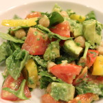 Yummy Chunky Salad with Basil Vinaigrette!!