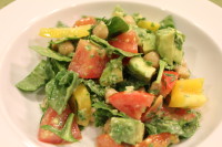 Yummy Chunky Salad with Basil Vinaigrette!!