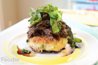 Sunday Pot Roast with Risotto Cakes from Kelsey Nixon for #SundaySupper