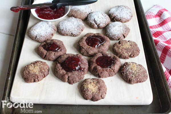 chocolate hazelnut cookies. .  three ways!!