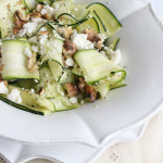 Shaved Zucchini with Ricotta and Walnuts + The Newlywed Cookbook Giveaway!
