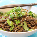 Soba Noodles with Edamame and Green Onions for a Healthy #SundaySupper!