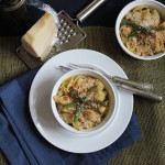 Baked Shells with Cauliflower, Zucchini and Taleggio Cheese