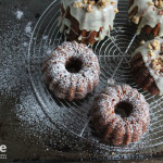 Mini Pineapple Bundt Cakes with White Chocolate Ganache for #BundtaMonth