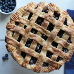 Lattice Top Blueberry Pie