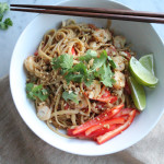 Spicy Asian Peanut Noodles with Shrimp