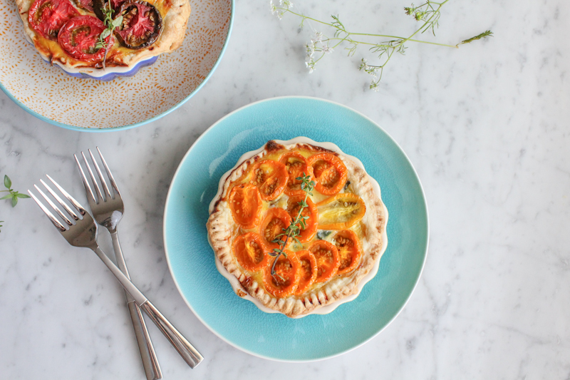heirloom tomato tarts