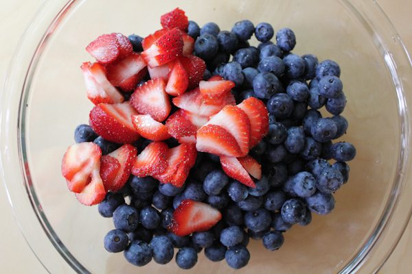 A bowl of berries for Mini Berry Galettes.