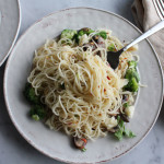 Peppery Broccoli with Angel Hair Pasta for #SundaySupper