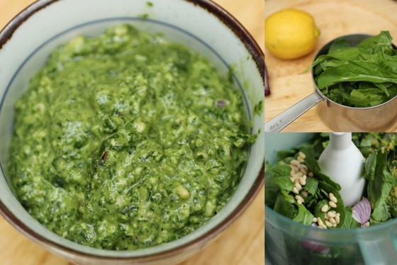 pesto limon piñones