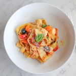 Pappardelle with Tomatoes and Basil