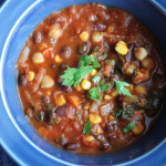 Stepping Out with Three Bean Vegetarian Chili