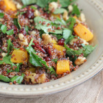 Red Quinoa Butternut Squash Kale Salad
