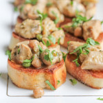 Coconut Lemongrass Chicken Curry Crostini