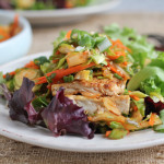 Sesame Tofu Salad with Brussels Sprouts Slaw