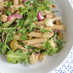 Arugula and Artichoke Pasta Salad for #PompeianVarietals