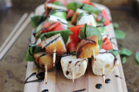 Best Ever Caprese Kabobs with Balsamic Glaze
