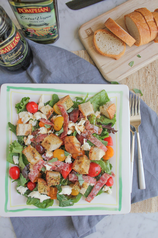 Hip Foodie Mom | Panzanella Salad with Salami_vert