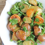Roasted Potato Salad with Parsley and Arugula for #SundaySupper