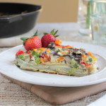 Veggie and Scalloped Potato Frittata for #BrunchWeek