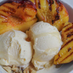 Vanilla Ice Cream with Grilled Peaches for #SundaySupper
