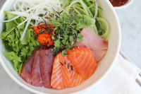 Korean Mixed Rice with Sashimi