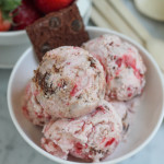 Strawberry Cheesecake Brownie Brittle Ice Cream