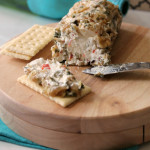 Nutty Olive Cheese Log!! The most delicious and easy cheese log for the holidays! So easy to make and delicious!