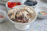 Vanilla Brownie Ice Cream for Ice Cream Social Week