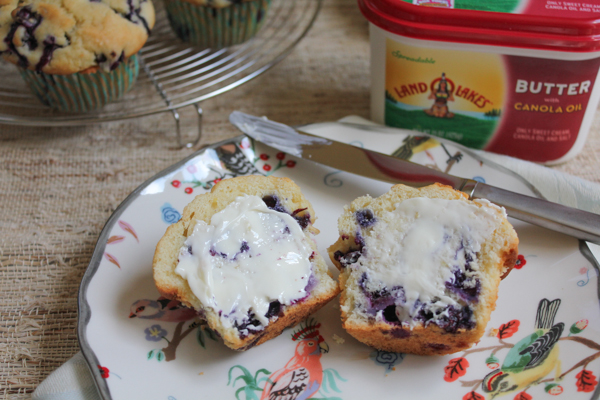 Blueberry Muffins with LAND O LAKES Butter2