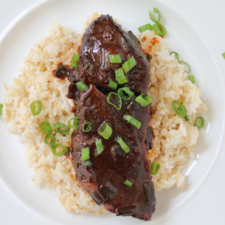 Slow Cooker Spicy Asian Beef Short Ribs!!! Literally dump everything into your crockpot, set it and forget it! So delicious!