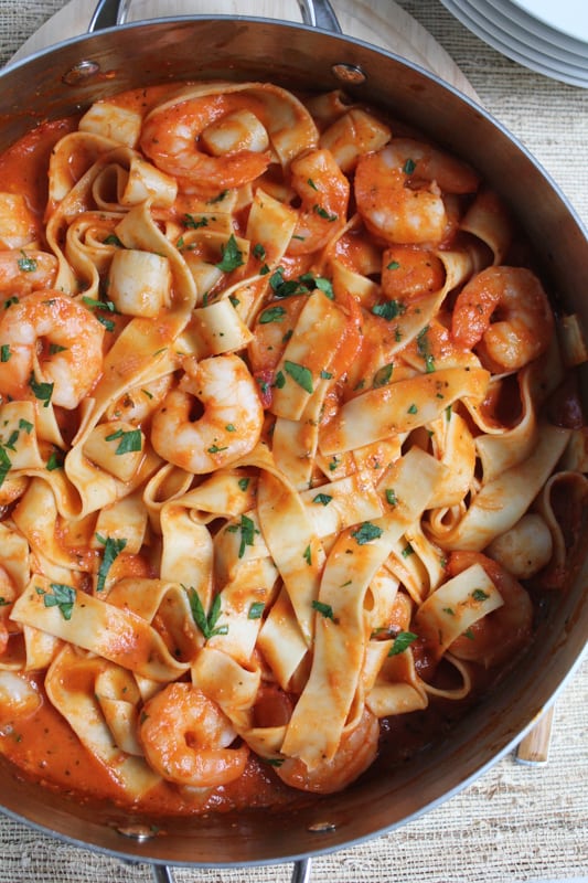 Delicious, Satisfying Seafood Pappardelle - Hip Foodie Mom