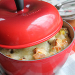 Leek and Artichoke Bread Pudding + A Le Creuset Giveaway!