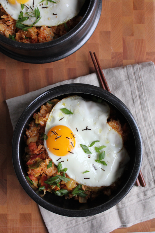 Korean Kimchi Fried Rice Bowl Kimchee Bokkeum Bap Hip Foodie Mom