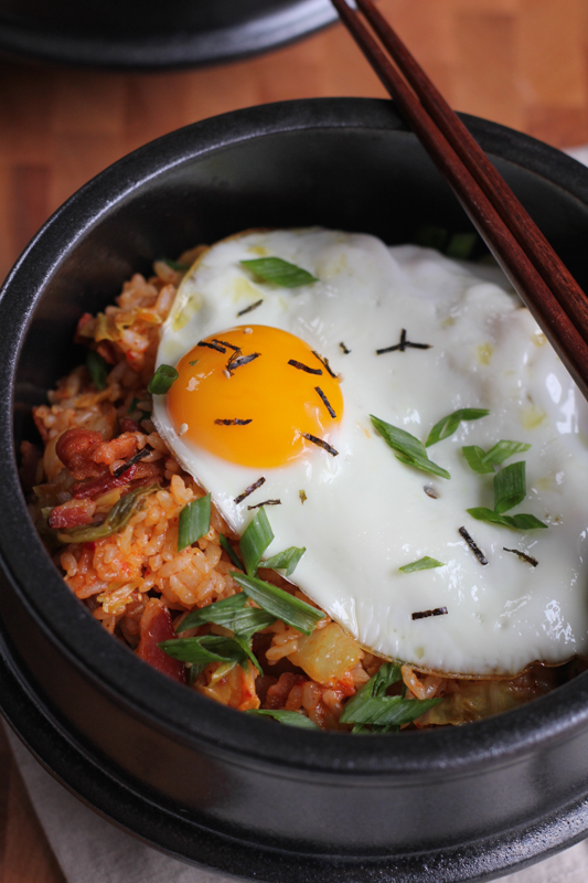 Korean Kimchi Fried Rice Bowl Kimchee Bokkeum Bap Hip Foodie Mom