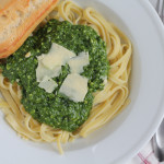 Spinach Pesto with Almond Flour Pasta