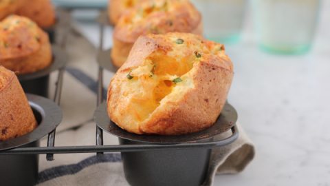 Cheddar Cheese and Chive Popovers