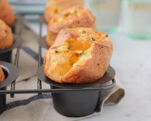 Cheddar Cheese and Chive Popovers