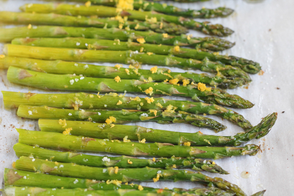roasted asparagus with lemon
