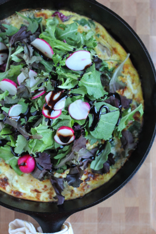 Celebrate spring's in-season veggies with this delicious spring medley frittata! Perfect for breakfast, brunch or any meal of the day!