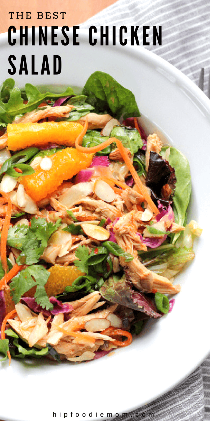 The BEST Chinese Chicken Salad you will ever make! All the great flavor of a traditional Chinese Chicken Salad and loaded with fresh ingredients! #chinesechickensalad #chickensalad #salad #dinner #lunch #chicken
