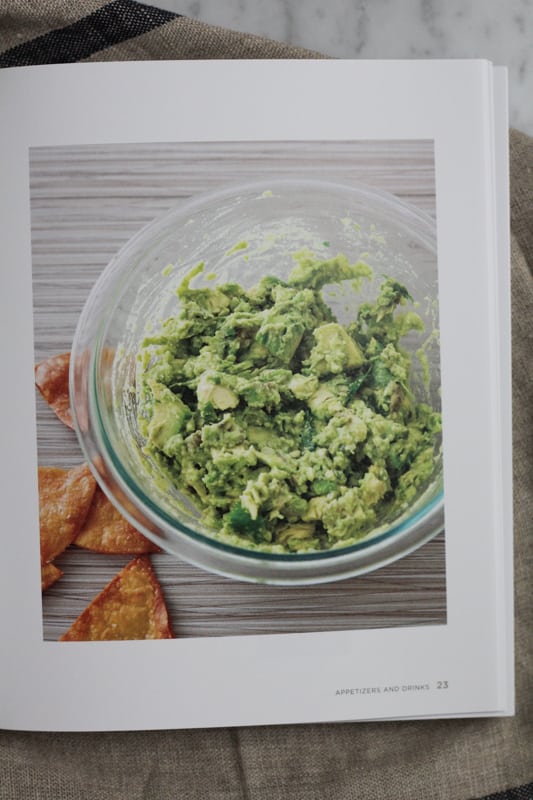 Page from America's Test Kitchen's The Best Mexican Recipes with an image of guacamole.