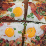 Grilled Breakfast Pizza with Pesto